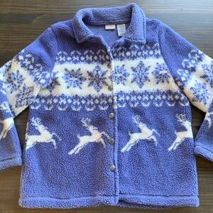 SALE 🔥 White Stag Vintage Holiday Fleece Sweater Jacket